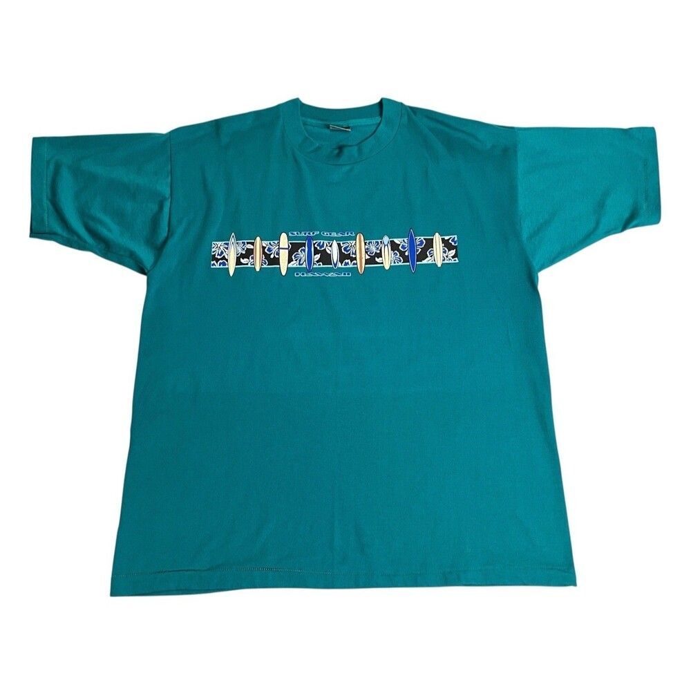 Vintage FOTL Best Hawaii Surf Gear Shirt Mensā XL Blue Y2K 90s Single Stitch